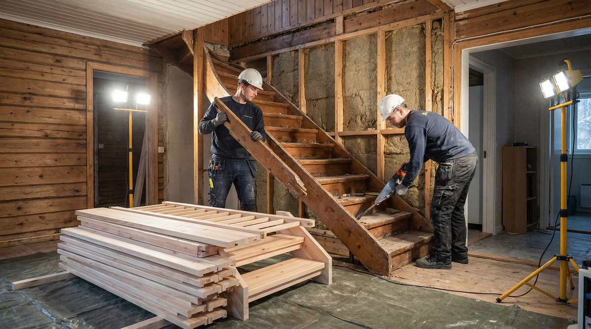 Bytte trapp pris - Hva koster det? Sjekk vår prisguide og finn fagfolk (2026)