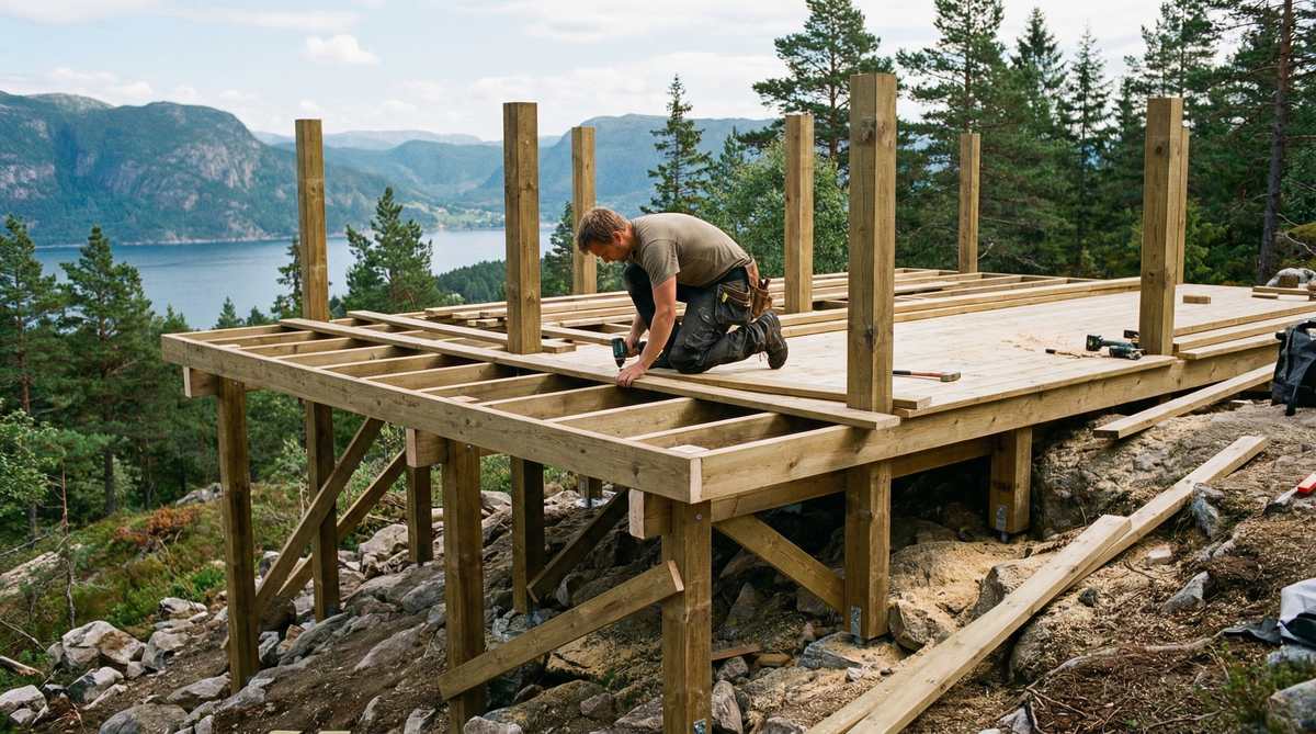 Bygge terrasse i skråning pris - Hva koster det? Sjekk vår prisguide og finn fagfolk (2026)