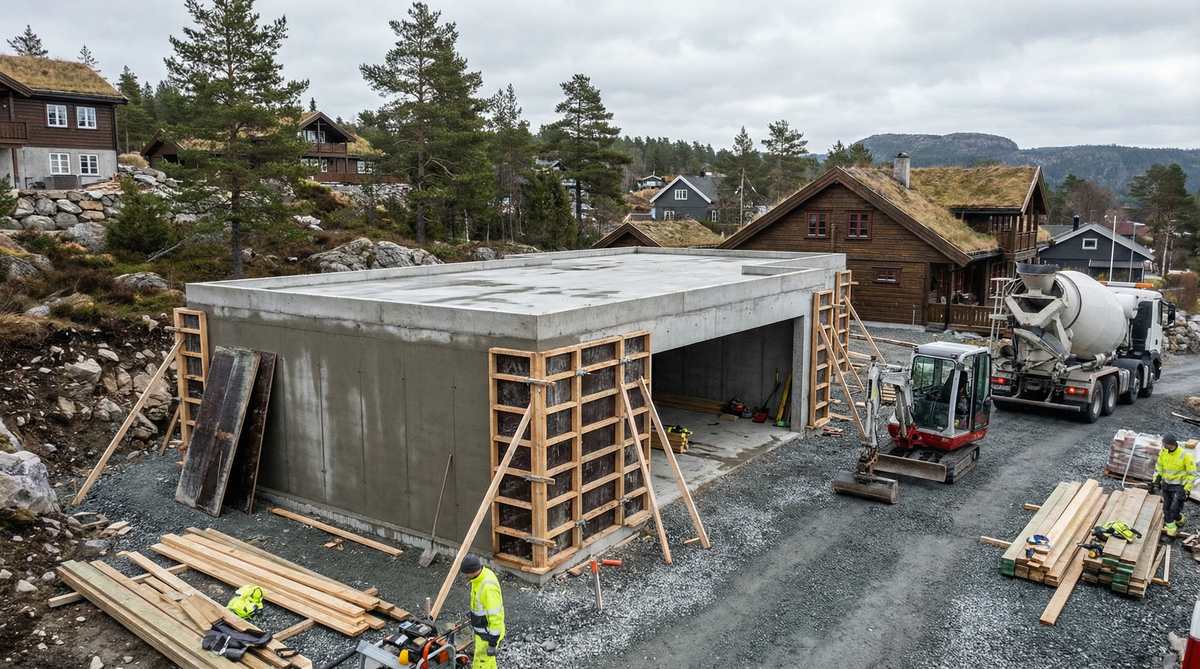 Garasje i betong - Hva koster det? Se priser og sammenlign tilbud (2026)