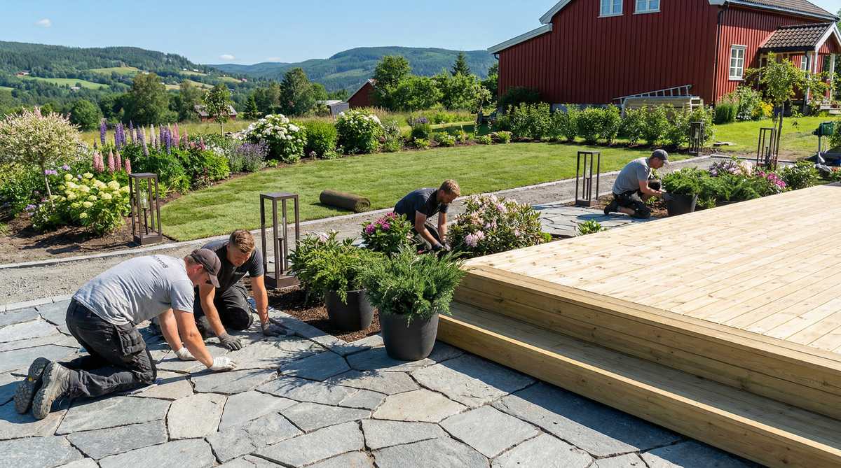 Uteområder og hage - Hva koster det? Se priser og sammenlign tilbud (2026)