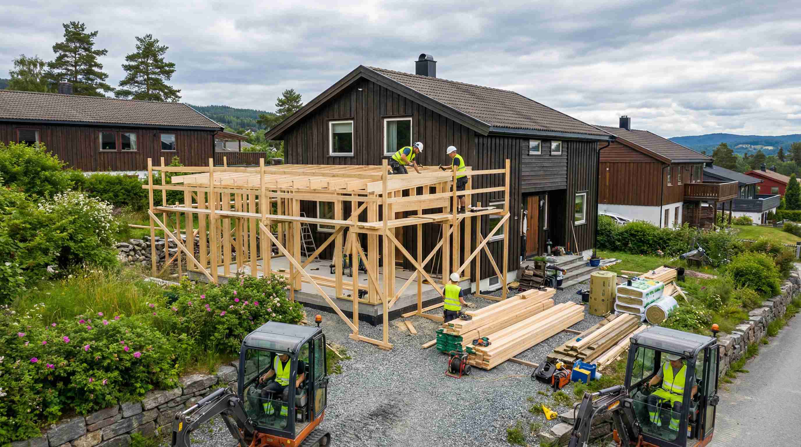 Bygge på huset – utvidelse, tilbygg og arealøkning av boligen (2026)