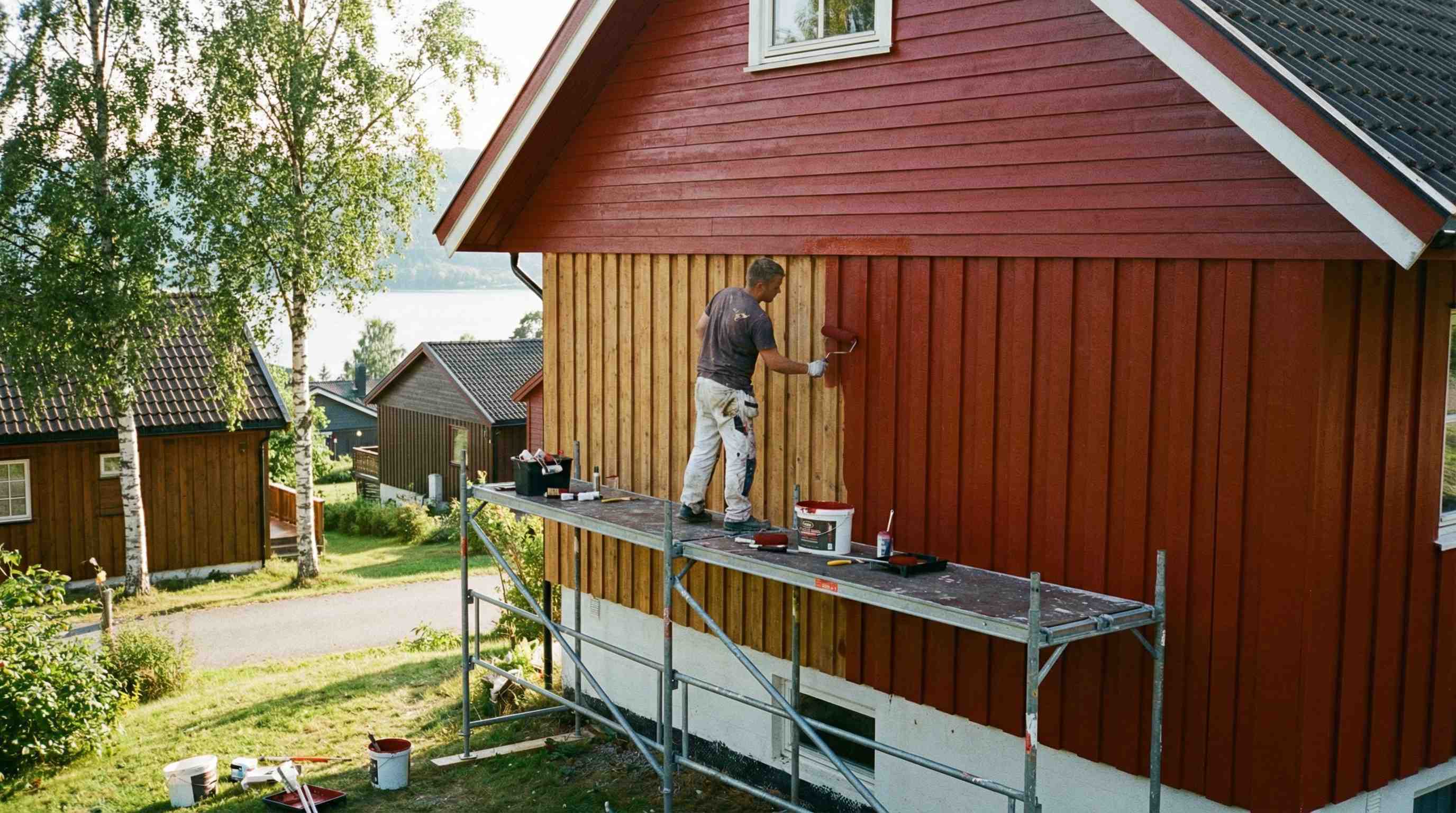 Male hus utvendig – forberedelser, maling og vedlikehold
